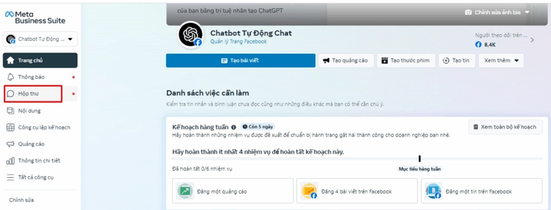 Di chuyển tới Meta Business Suite