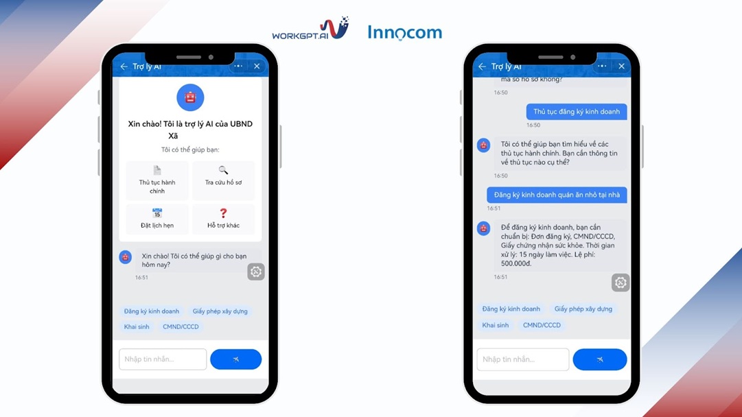 Giao diện WorkGPT Chatbot AI tích hợp