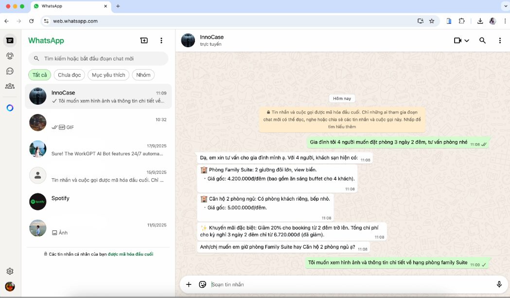 Tính năng WorkGPT Chatbot AI