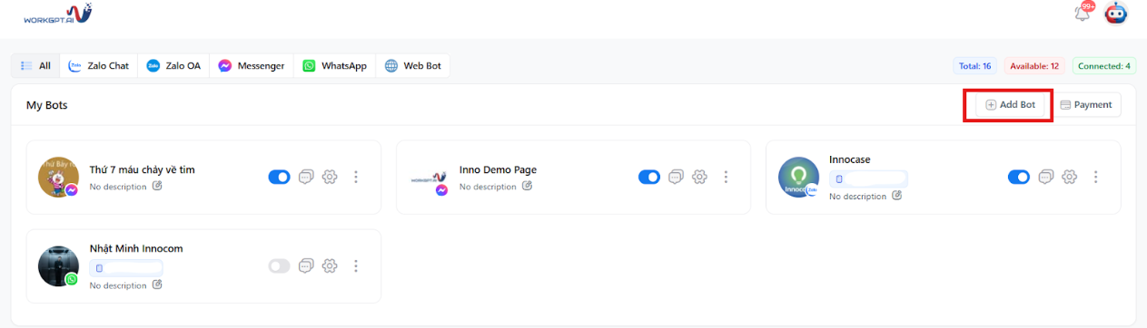 Hướng dẫn tạo và sử dụng WorkGPT Chatbot AI