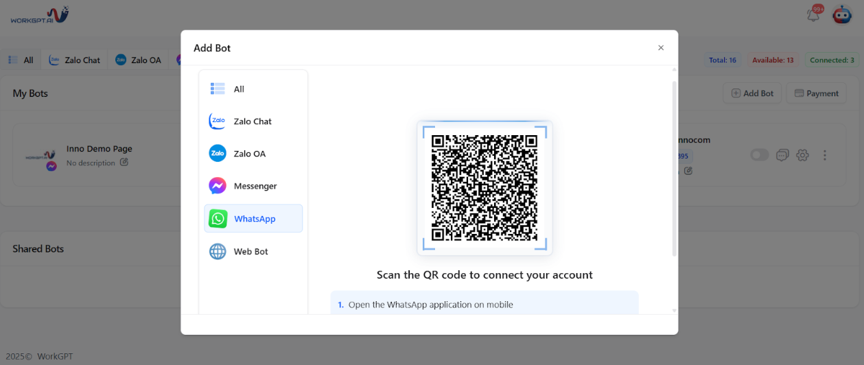 Hướng dẫn tạo và sử dụng WorkGPT Chatbot AI