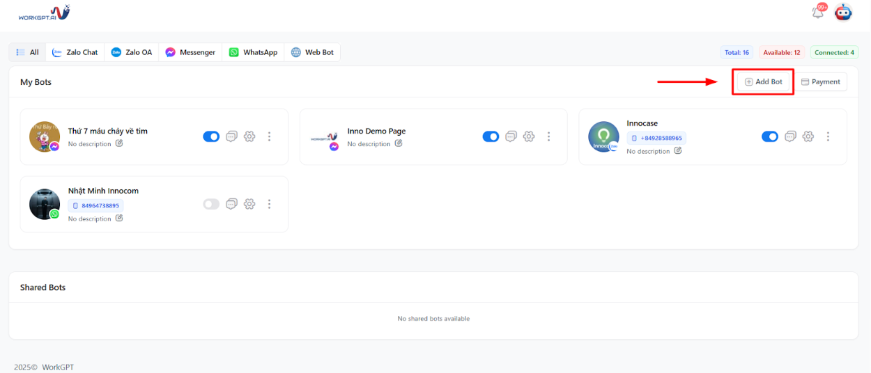 Hướng dẫn tạo và sử dụng WorkGPT Chatbot AI