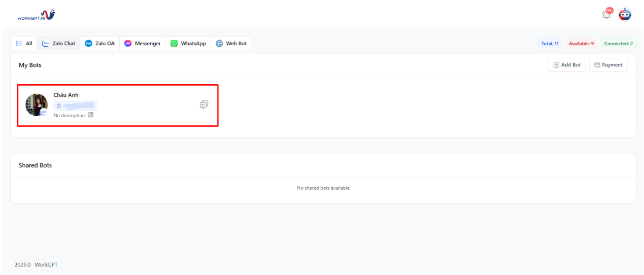 Hướng dẫn tạo và sử dụng WorkGPT Chatbot AI