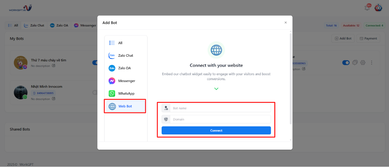 Hướng dẫn tạo và sử dụng WorkGPT Chatbot AI