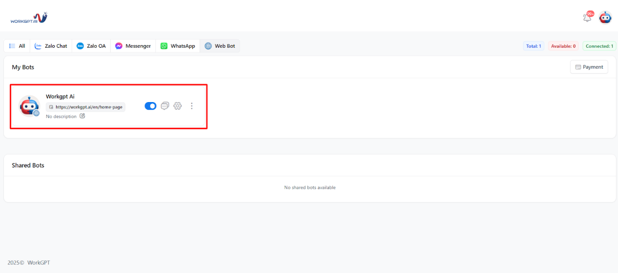 Hướng dẫn tạo và sử dụng WorkGPT Chatbot AI
