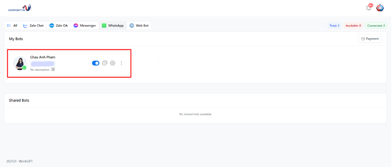 Hướng dẫn tạo và sử dụng WorkGPT Chatbot AI