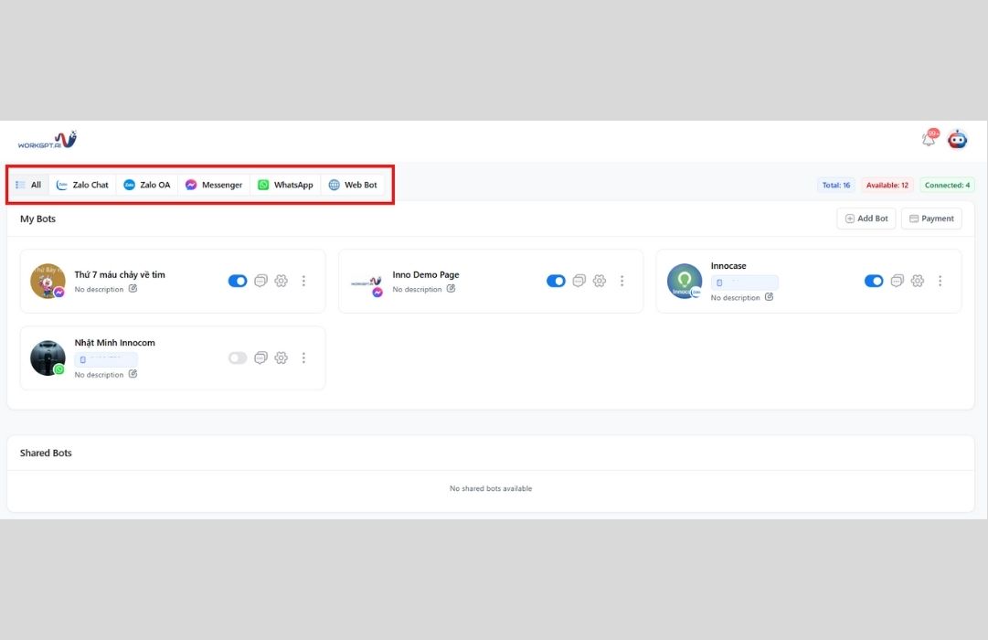 Tính năng WorkGPT Chatbot AI