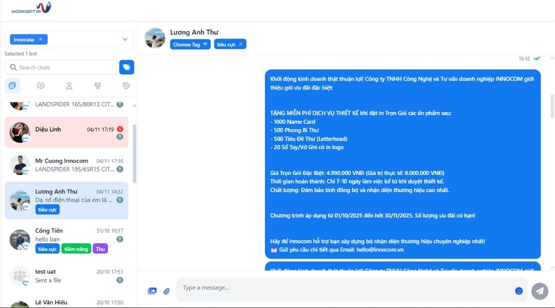 Chăm sóc khách hàng tự động bất kể ngày đêm