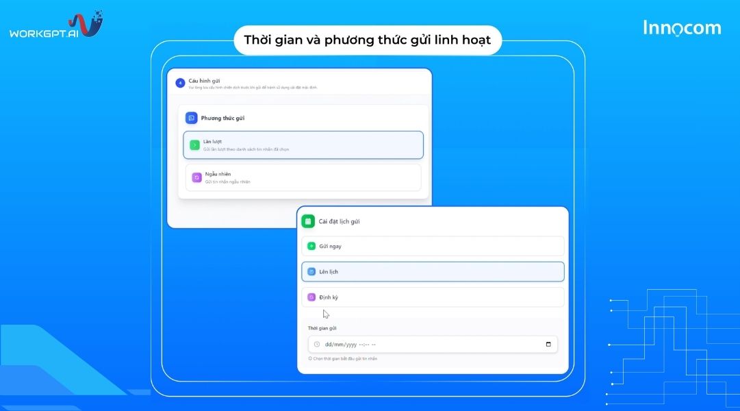 Lên lịch gửi theo chu ký cho từng nhóm khách