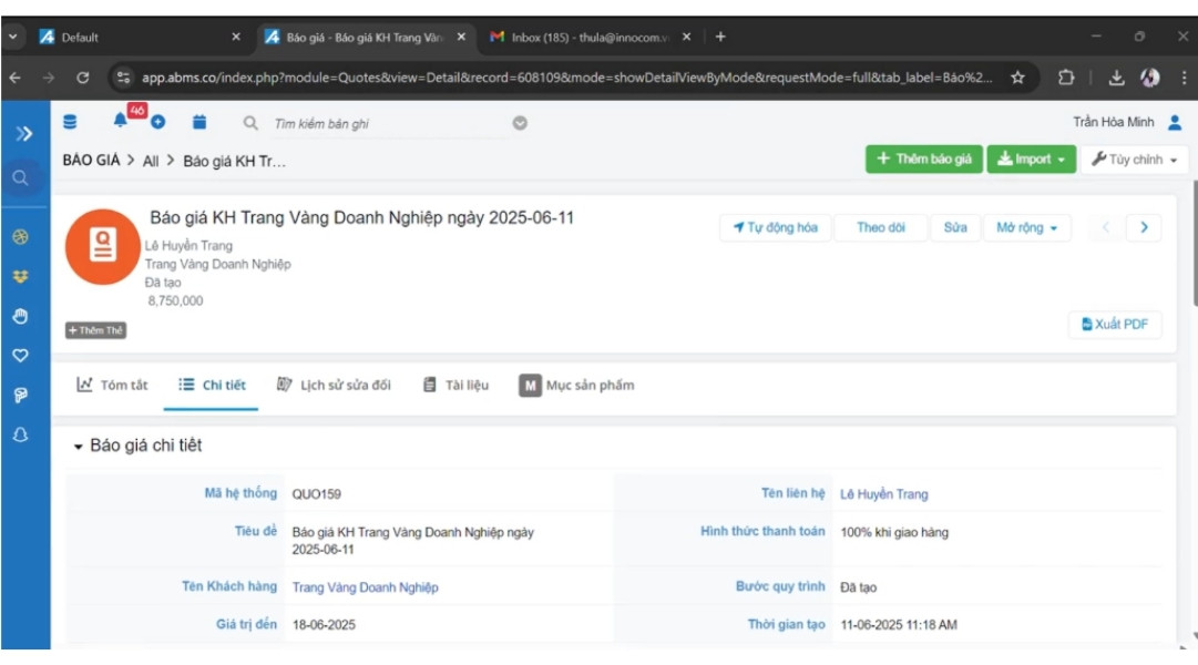 Quy trình Chatbot AI tự động lưu đơn hàng vào CRM