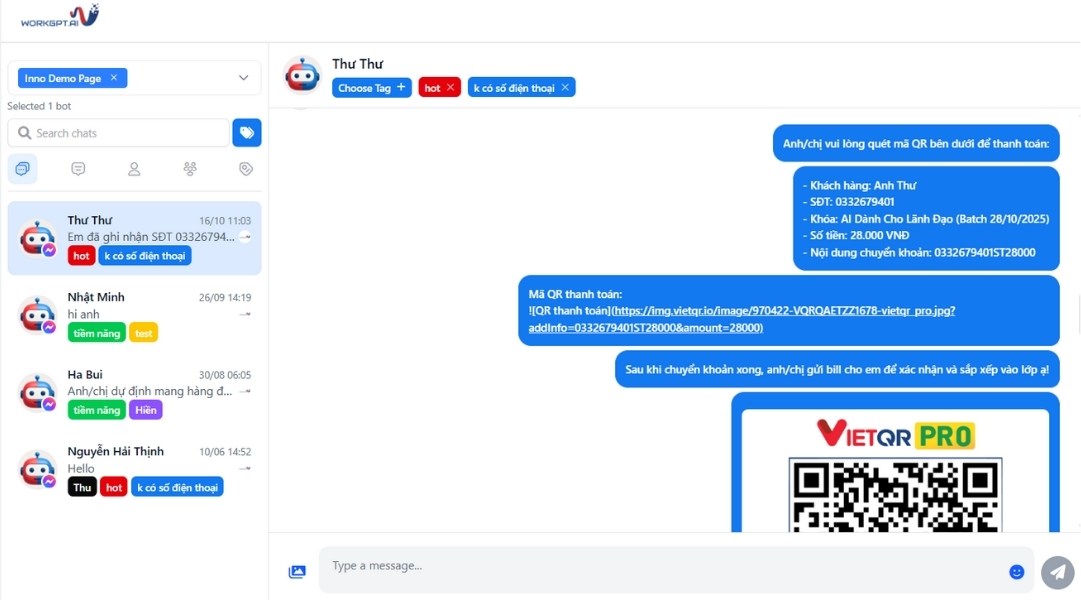 Tự động gửi báo giá, khuyến mãi tối ưu thời gian