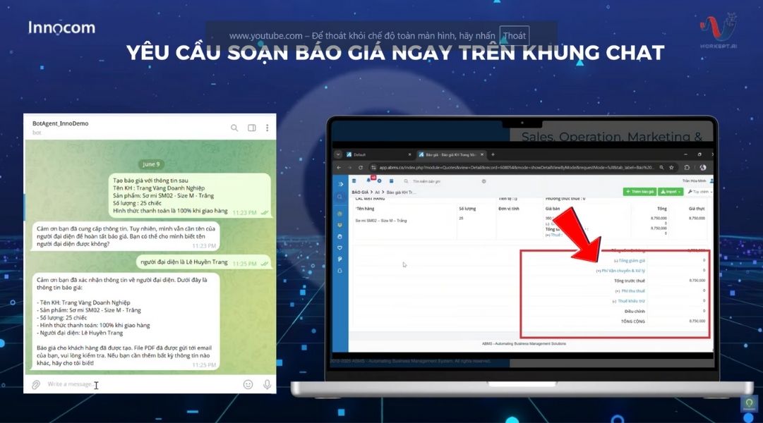 Xử lý thông minh và soạn báo giá tự động