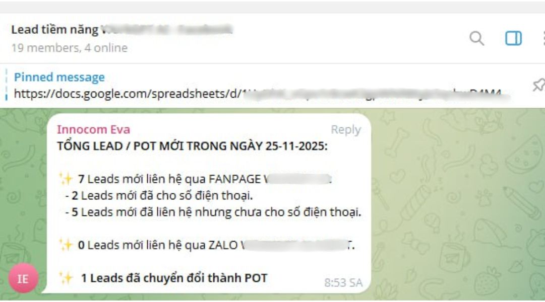 Báo cáo khách hàng tiềm năng tự động