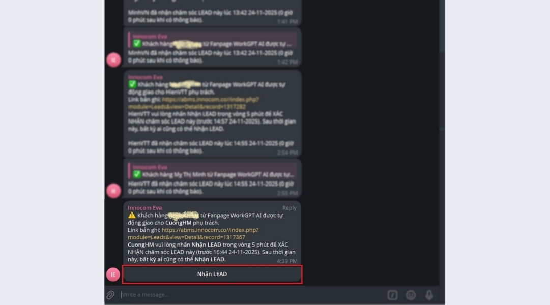 Chatbot AI chia lead cho nhân viên sale