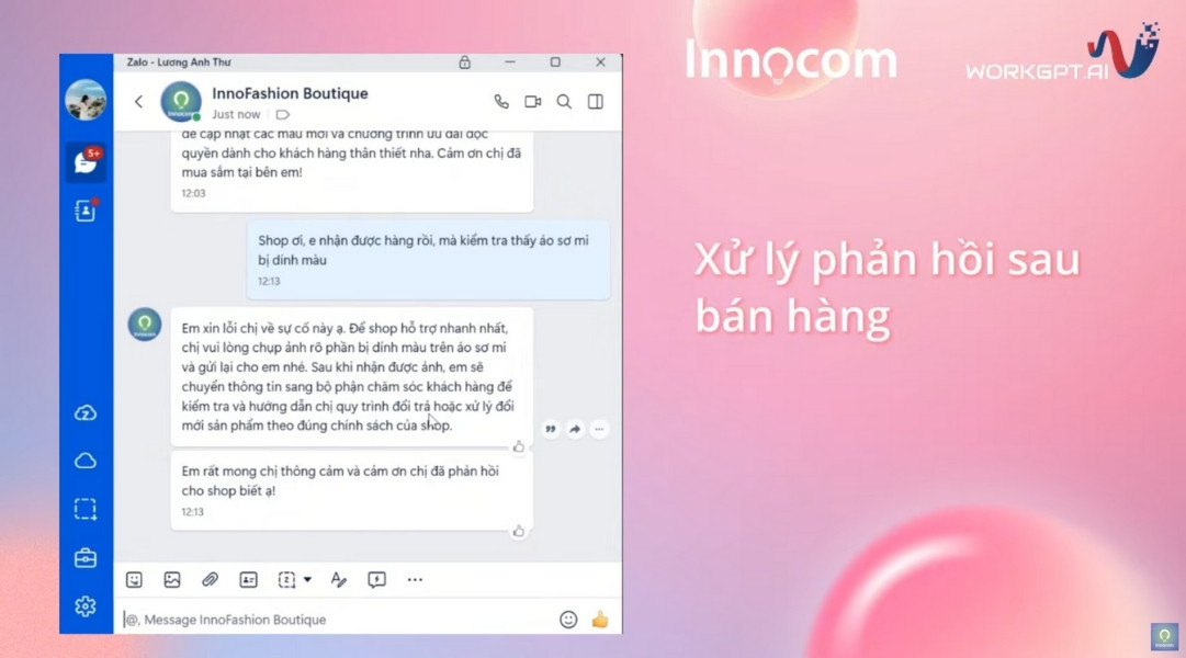 Chatbot tiếp nhận yêu cầu và xử lý thông tin