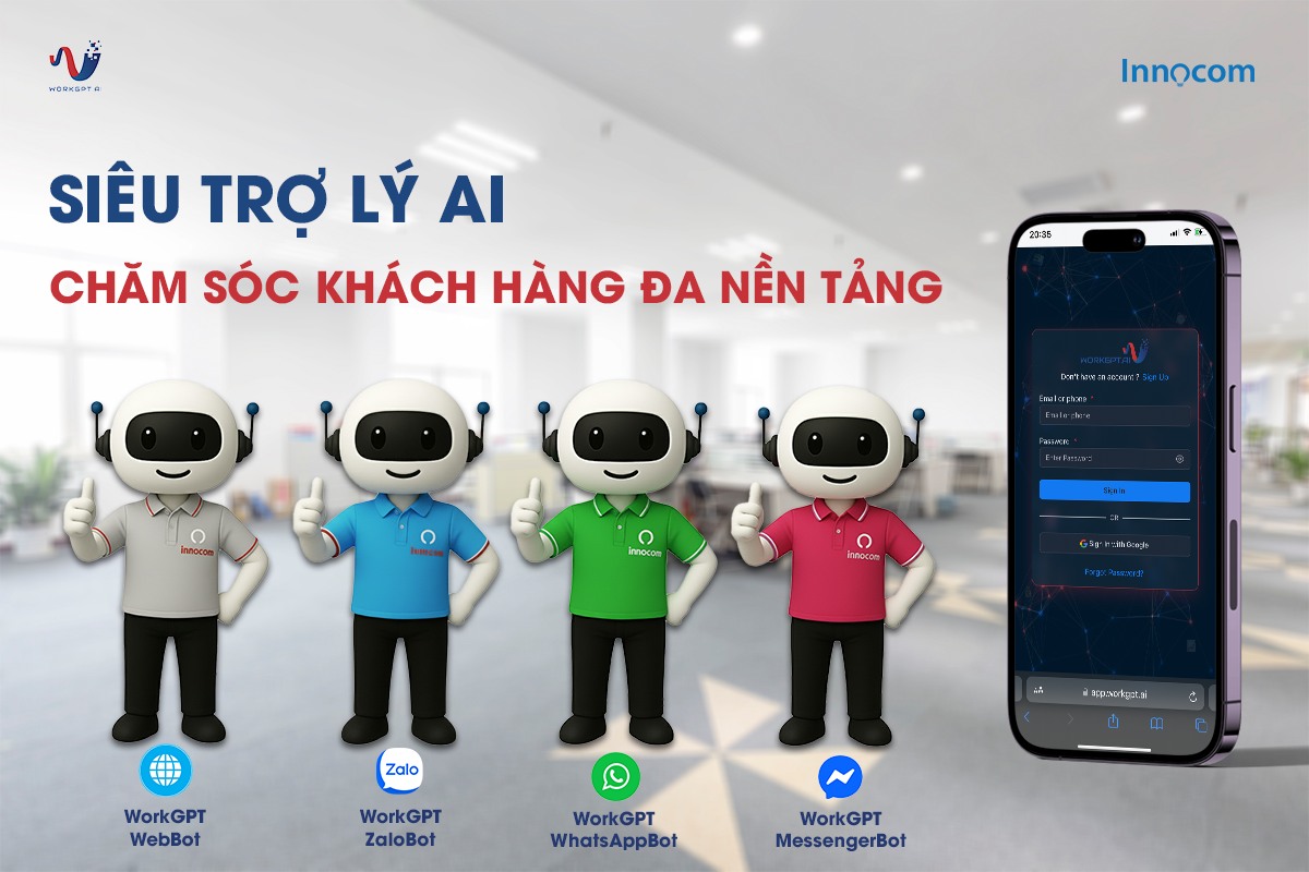 WorkGPT AI - Chatbot trả lời tin nhắn tự động 24/7