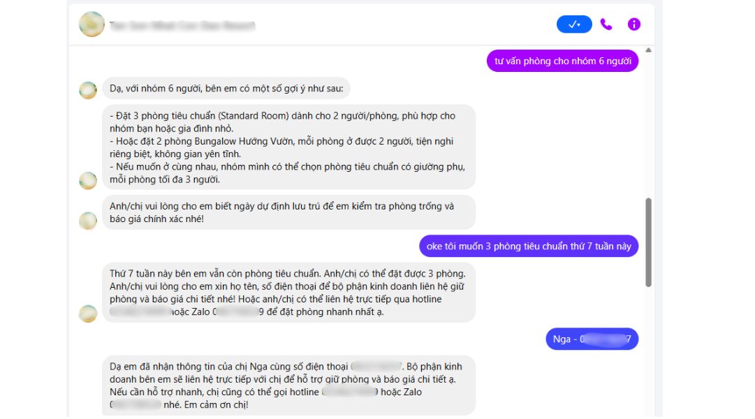 Chatbot thu thập thông tin khách hàng qua Fanpage
