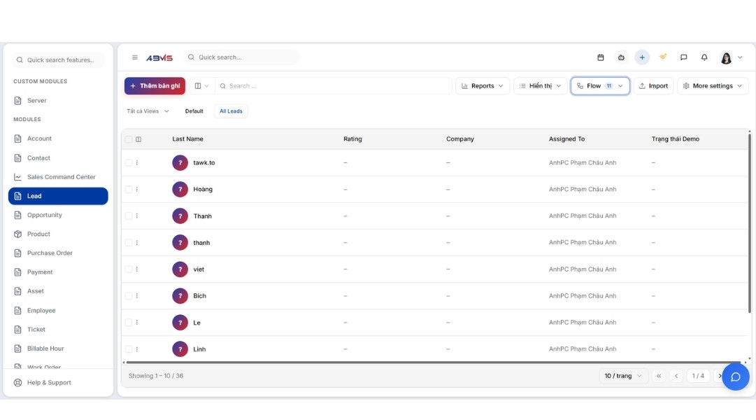 Chatbot AI tích hợp CRM