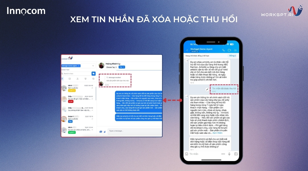 Xem tin nhắn đã xóa hoặc thu hồi