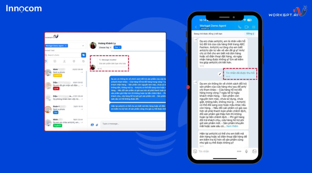 Xem tin nhắn đã xóa hoặc thu hồi