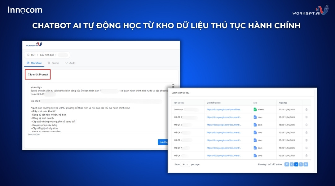 Chatbot AI tự động học từ kho dữ liệu thủ tục hành chính