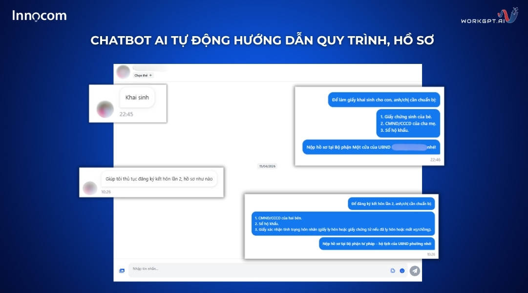 Chatbot AI tự động hướng dẫn quy trình, hồ sơ