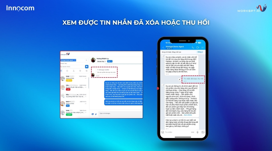 Khôi phục tin nhắn đã xóa hoặc thu hồi