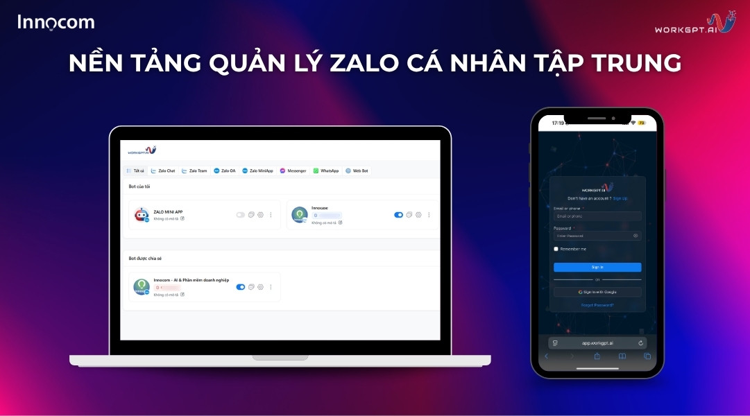 Nền tảng quản lý zalo cá nhân tập trung