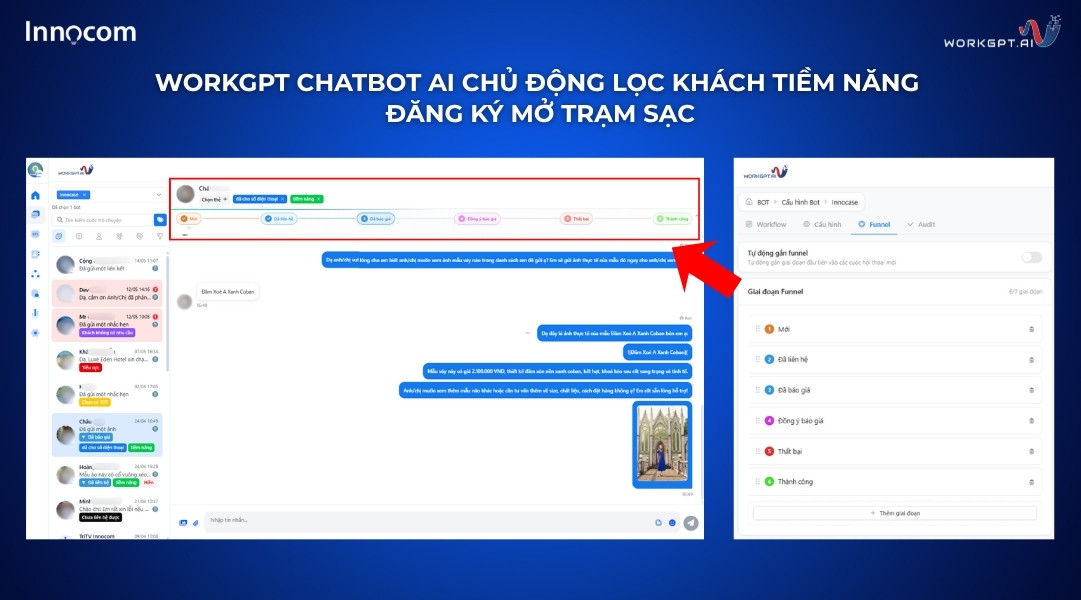 WorkGPT Chatbot AI chủ động lọc khách
