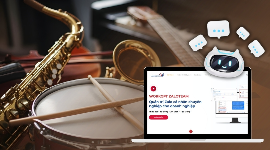 WorkGPT Zalo Team cho trung tâm đào tạo nhạc cụ