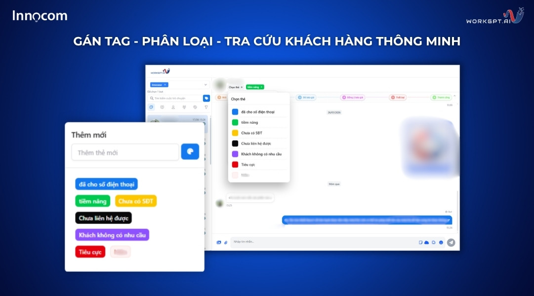 Gán Tag - Phân loại - Tra cứu khách hàng thông minh