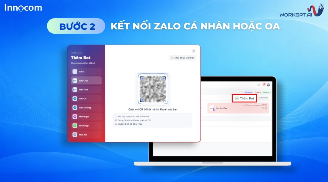 Kết nối Zalo cá nhân hoặc OA