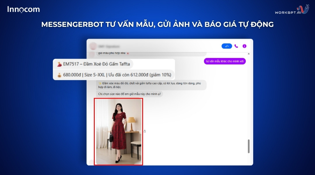 MessengerBot tư vấn mẫu, gửi ảnh và báo giá tự động 