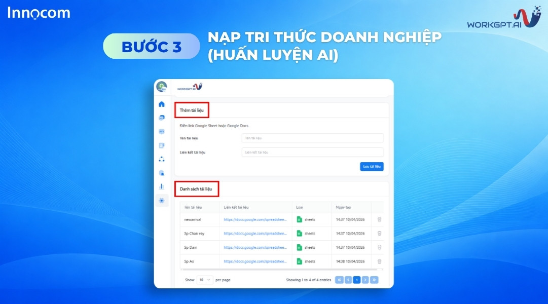 Nạp tri thức doanh nghiệp (Huấn luyện AI)