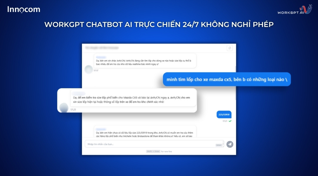 Ảnh chụp màn hình Chatbot AI trực chiến 24/7 không nghỉ phép