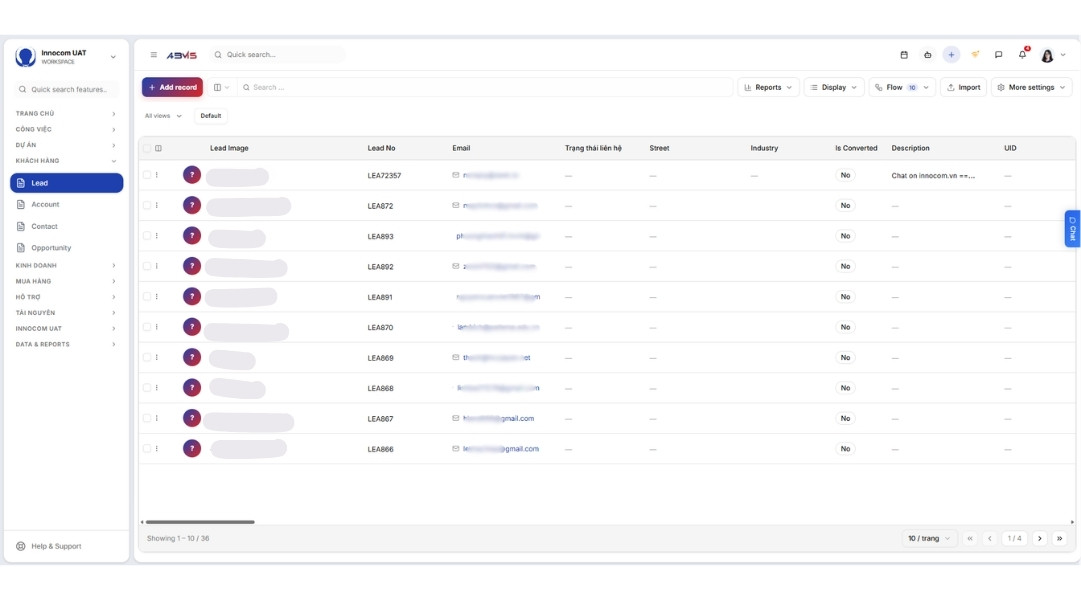 CRM quản lý lead, cơ hội và pipeline bán hàng