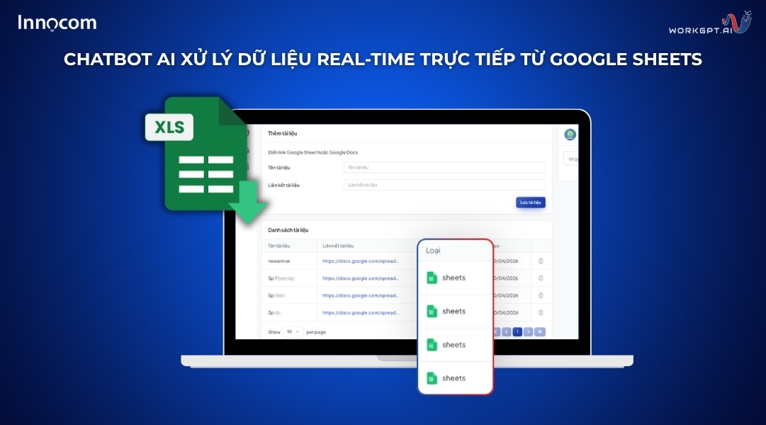 Chatbot AI xử lý dữ liệu Real-time trực tiếp từ Google Sheets