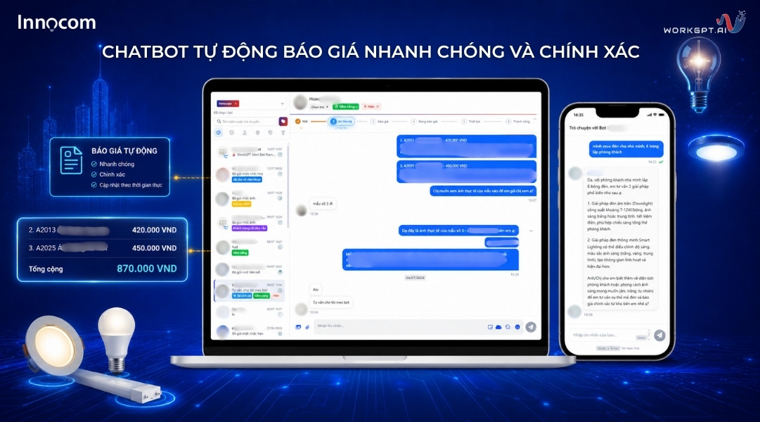 Chatbot tự động báo giá nhanh chóng và chính xác