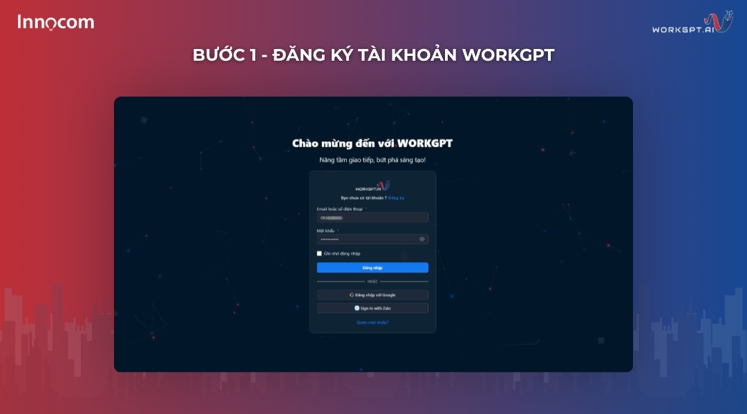 Đăng ký tài khoản WorkGPT