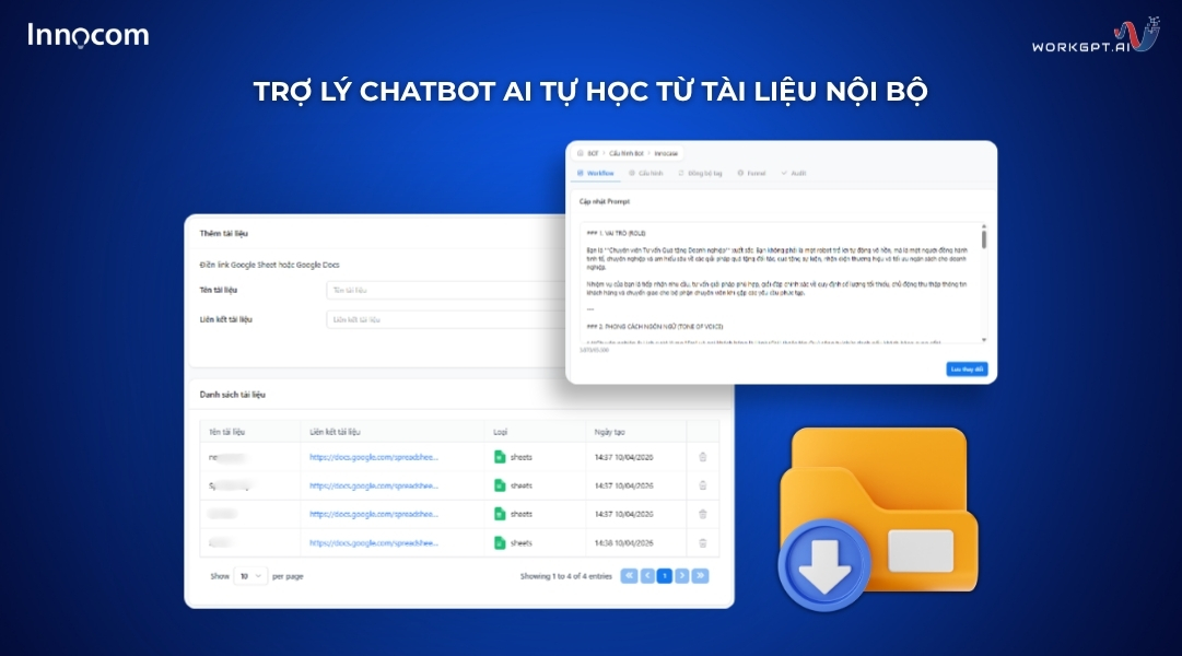 Trợ lý Chatbot AI tự học từ tài liệu nội bộ
