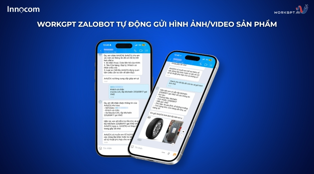 WorkGPT ZaloBot tự động gửi hình ảnh/video sản phẩm