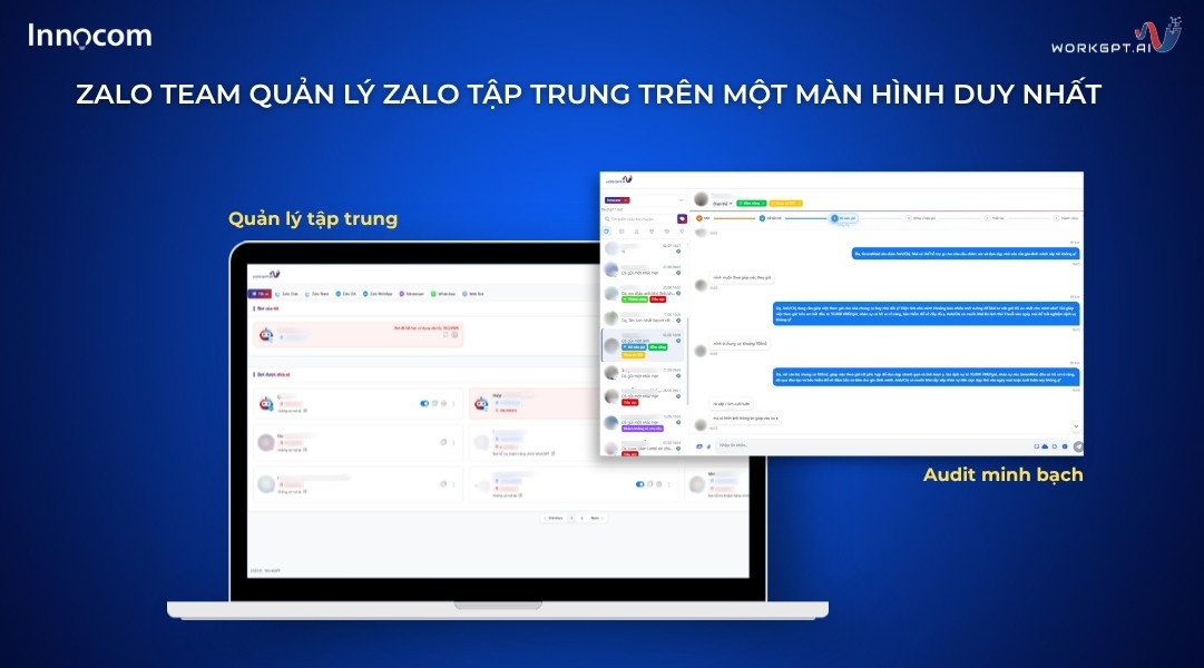 Zalo Team quản lý Zalo tập trung trên một màn hình duy nhất