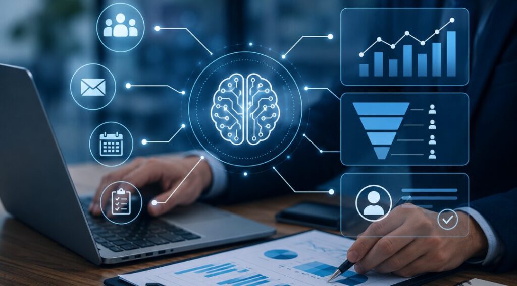 Ứng dụng AI trong bán hàng B2B: Cách giảm việc thủ công cho sale mà vẫn kiểm soát được dữ liệu khách
