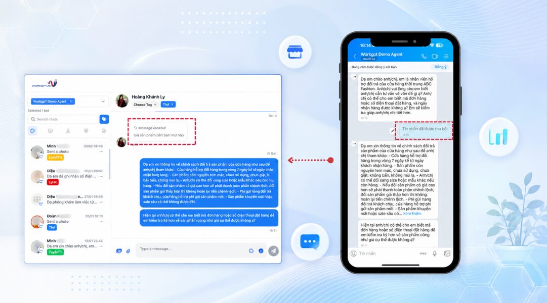 WorkGPT ZaloTeam có thể lưu trữ dữ liệu