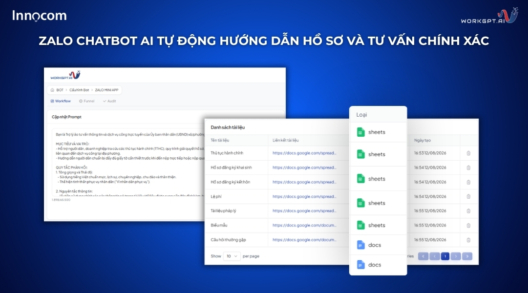 Zalo Chatbot AI tự động hướng dẫn hồ sơ và tư vấn chính xác