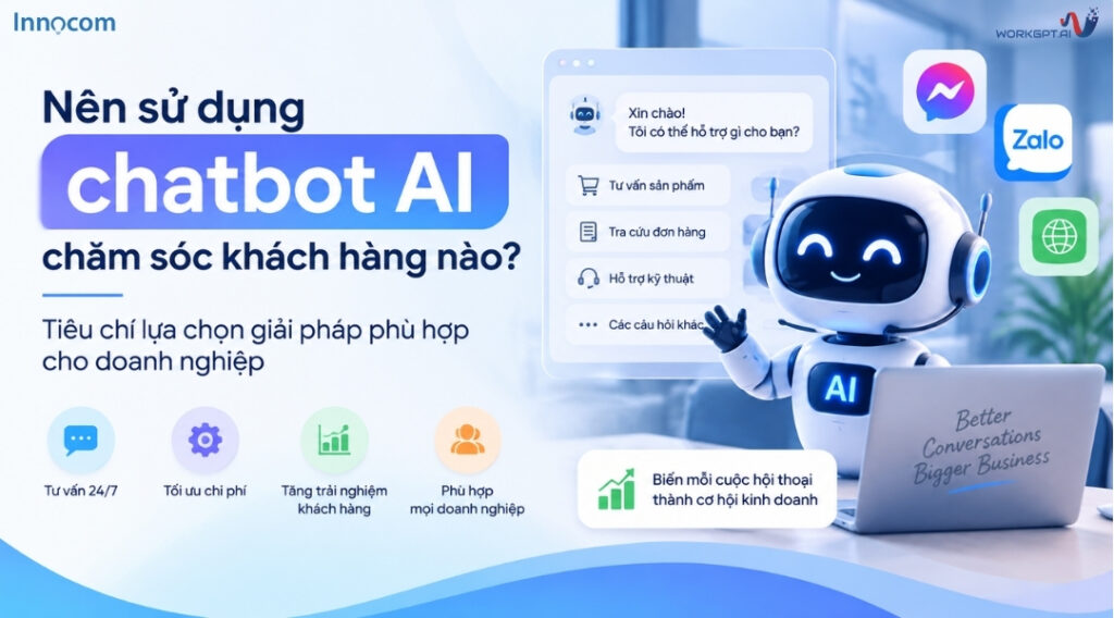 Nên sử dụng chatbot AI chăm sóc khách hàng nào? Tiêu chí lựa chọn giải pháp phù hợp cho doanh nghiệp