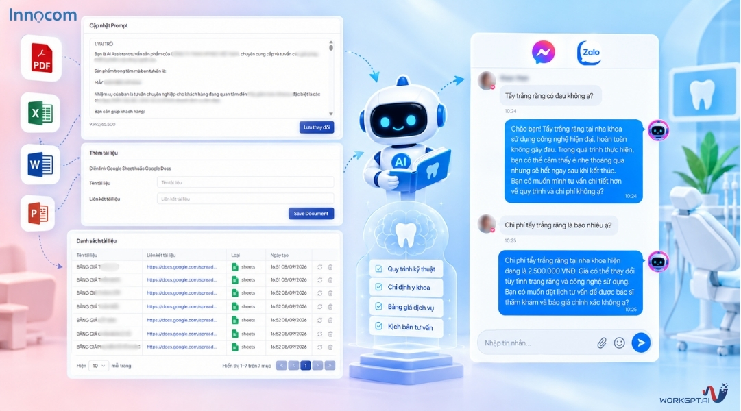 Chatbot AI tự động học tài liệu nội bộ