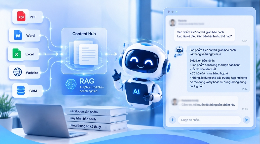 Chatbot đọc hiểu dữ liệu doanh nghiệp