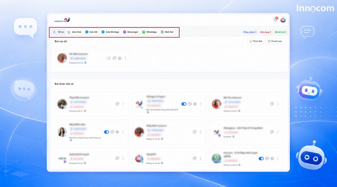 Giải pháp chatbot AI đa kênh