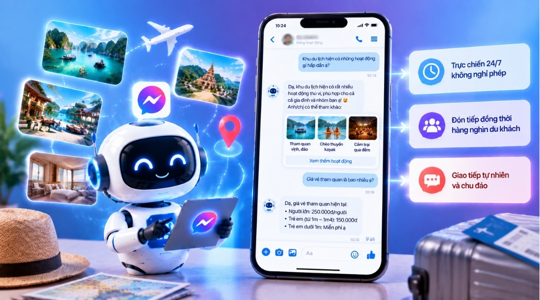 Messenger Chatbot AI tự động phản hồi 24/7